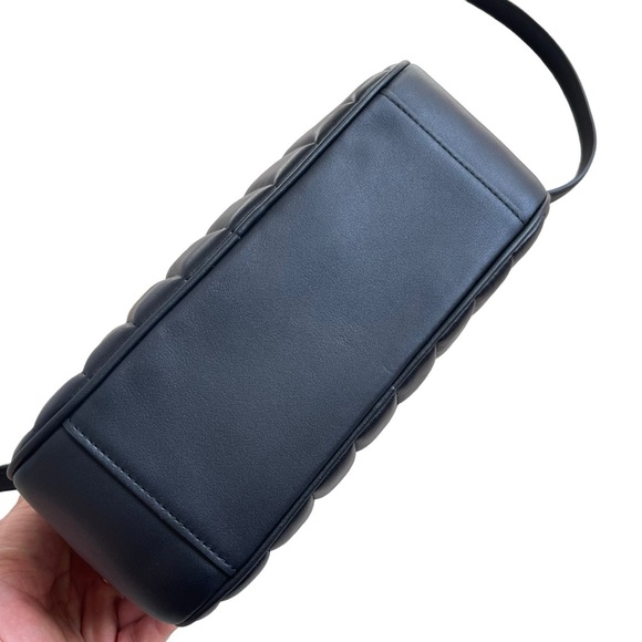 Coach Jes Crossbody Bag with Puffy Linear Quilting C1569 Black Gold Hardware - Picture 9 of 15